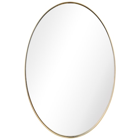 Solid Storage Supplies Ultra Brushed Gold Stainless Steel Oval Wall Mirror SO2960935